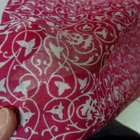 Voile coton petits motifs fuchsia et blanc 5