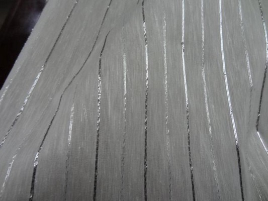 Voile coton rayures lurex metal 2