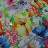 Voile coton soie fleurs fond blanc 1 3 