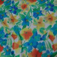 Voile de coton aquarelle de fleurs 2