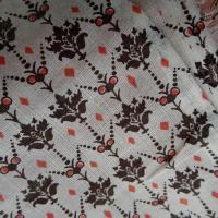 Voile de coton blanc casse petites fleurs vintage 1 