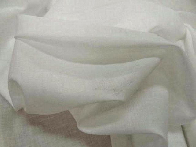Voile de coton blanc casse