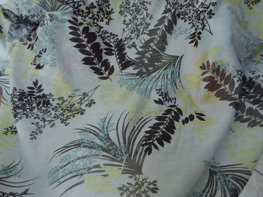 Voile de coton bleu cupcake fleuri 4