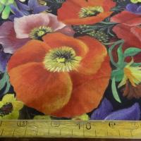 Voile de coton champs de coquelicots 2