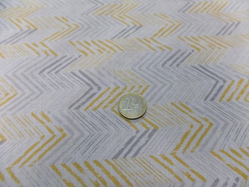 Voile de coton chevrons sur fond blanc2