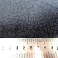 Voile de coton devore semi transparent noir a fleurs 2