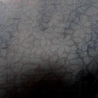 Voile de coton devore semi transparent noir a fleurs 3 