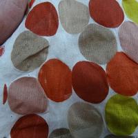 Voile de coton effet cloque a pois teintes en camaieu 1