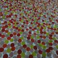 Voile de coton effet cloque a pois teintes en camaieu 2