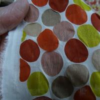 Voile de coton effet cloque a pois teintes en camaieu 4 