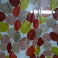 Voile de coton effet cloque a pois teintes en camaieu 5