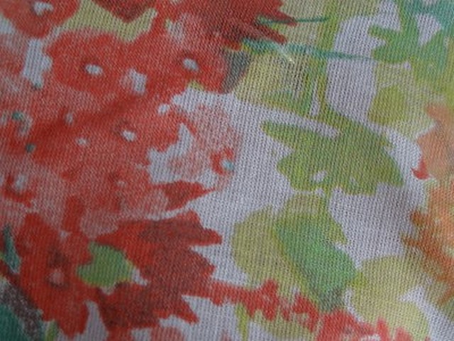 Voile de coton fleuri pistache capucine 4