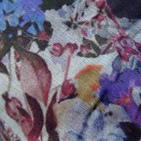 Voile de coton fleuri violet et lavande 4 