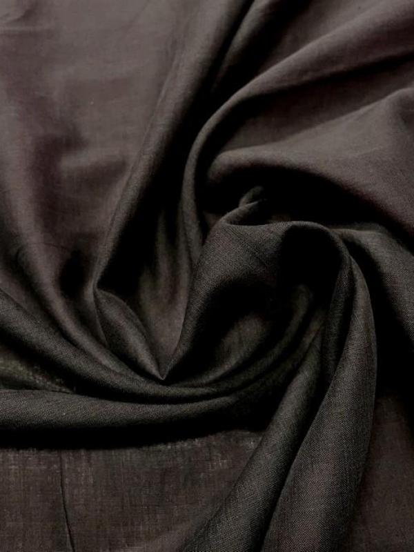 Voile de coton gris anthracite uni 2 