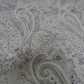 Voile de coton gris perle motif cachemire 2