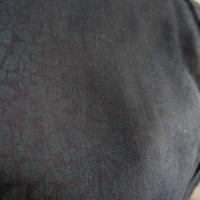 Voile coton noir imprimé fleurs anthracite 03