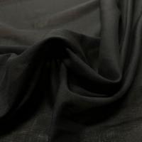 Voile de coton noir uni 1 