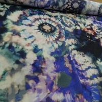 Voile de coton tie and dye bleu outremer lumineux 1