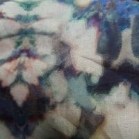 Voile de coton tie and dye bleu outremer lumineux 3 