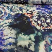 Voile de coton tie and dye bleu outremer lumineux 4 