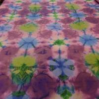 Voile de coton tie and dye eclats fond rose violace 7 