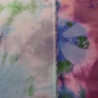 Voile de coton tie and dye eclats fond rose violace 9 