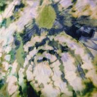 Voile de coton tie and dye kaki2