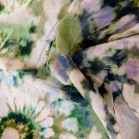 Voile de coton tie and dye kaki4