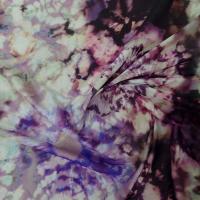 Voile de coton tie and dye prune violet 4