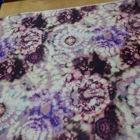 Voile de coton tie and dye prune violet