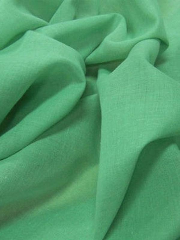 Voile de coton vert menthe a l eau 2 