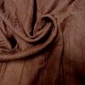 Voile de coton viscose froisse plisse marron chocolat 2