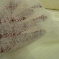 Voile de lin ajoure jaune pale 6 