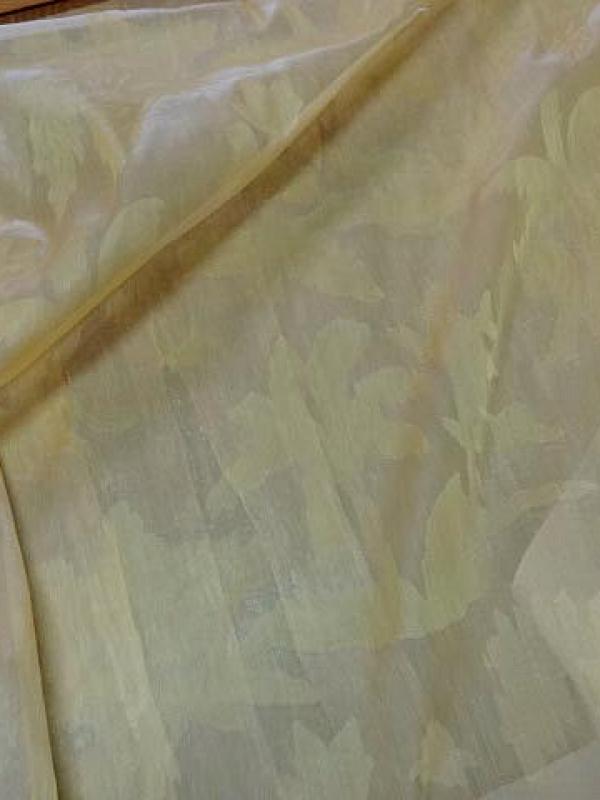 organza de soie palmiers jaune pale 3