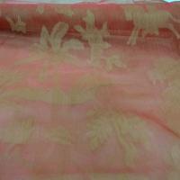 organza de soie palmiers saumon