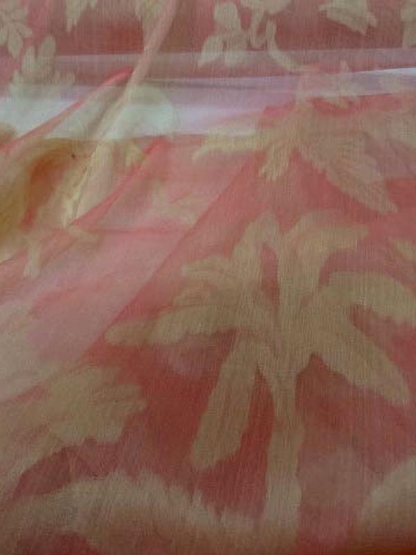 organza de soie palmiers saumon 1 1