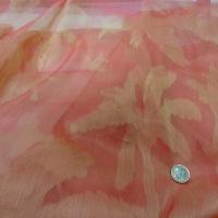 organza de soie palmiers saumon 1 2