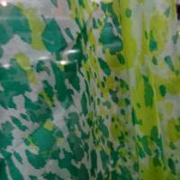 Voile de soie tachetee vert et vert anis 1 