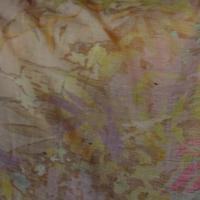 Voile de viscose soie teinte bisque motif fouilli de fleurs 6 