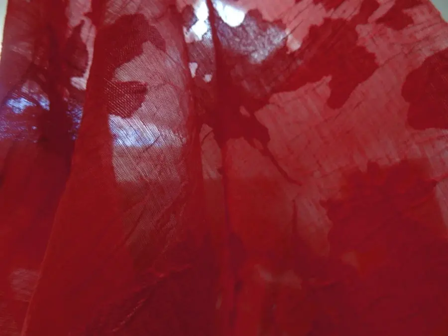 Voile devore rouge framboise 1 1