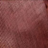 Voile faconne raye de fils cotonneux brique 2
