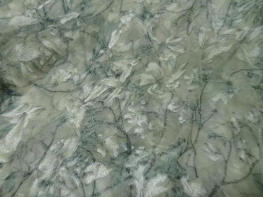 Voile jersey kaki imprimé fleurs 8