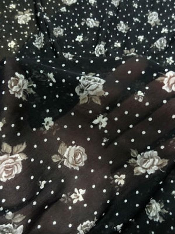 Voile jersey noir nina 1