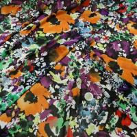Voile lycra coquelicot ocre violet 1 