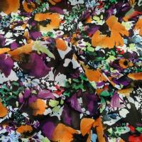 Voile lycra coquelicot ocre violet 2 