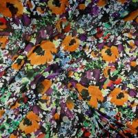 Voile lycra coquelicot ocre violet 3 