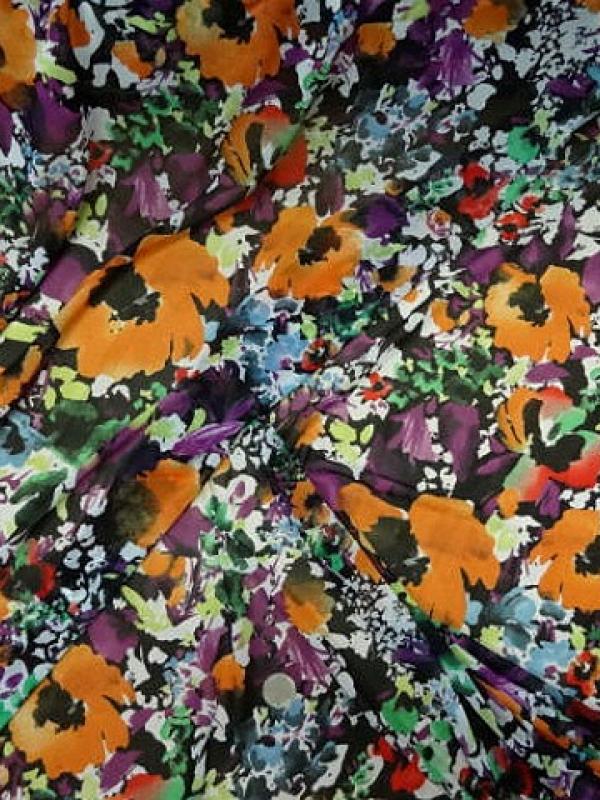 Voile lycra coquelicot ocre violet 3 