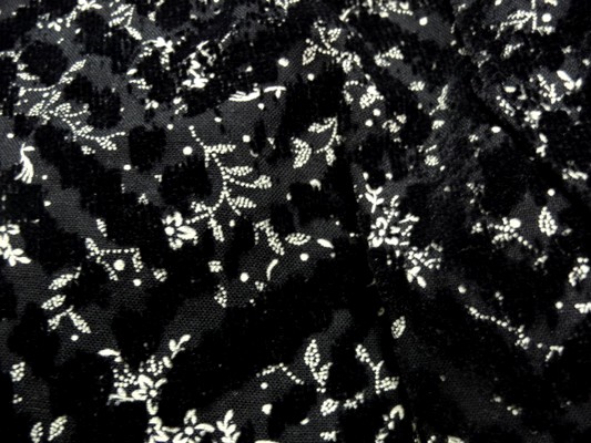 Voile noir dévoré velours 3