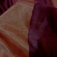 Voile organza taffetas orange bordeaux 2