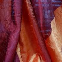 Voile organza taffetas orange bordeaux 3